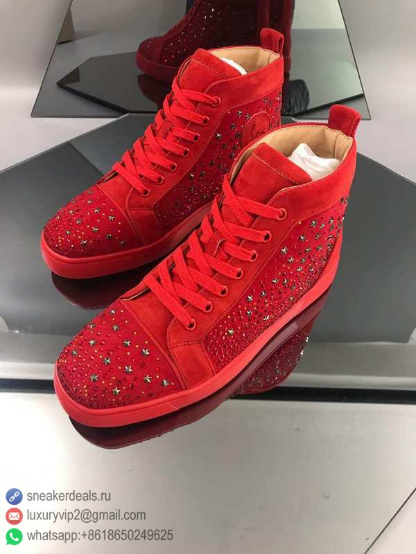 CHRISTIAN LOUBOUTIN UNISEX HIGH SNEAKERS RED D8010330